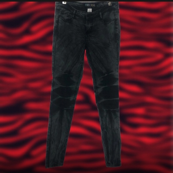 Vintage Y2K Black Acid Wash Skinny Jeans - Picture 5 of 6